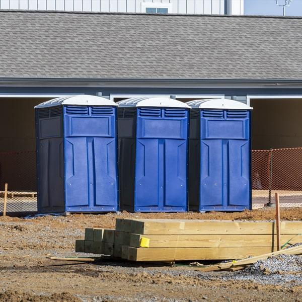 Heavy-duty construction site porta potty in Torrance, California
